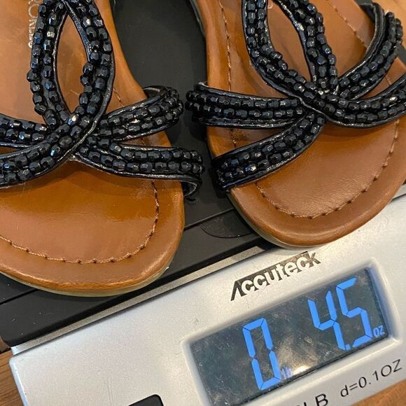 NEW Cherokee Black Jeweled Sandal Toddler Girl Size 5 - Picture 12 of 13